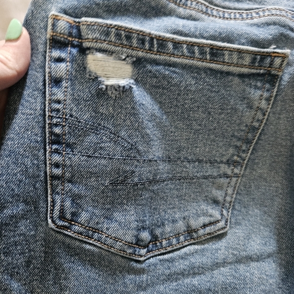 American Eagle Women's Blue Distressed Jeans Size 0 - Picture 15 of 16